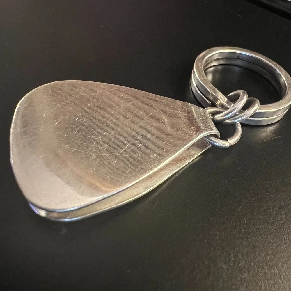 Vintage Mexico 925 Sterling Silver Money Clip Key Ring Modernist 31g